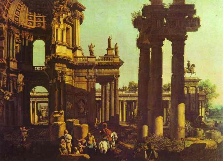 Bernardo Bellotto Ruins of a Temple Sweden oil painting art